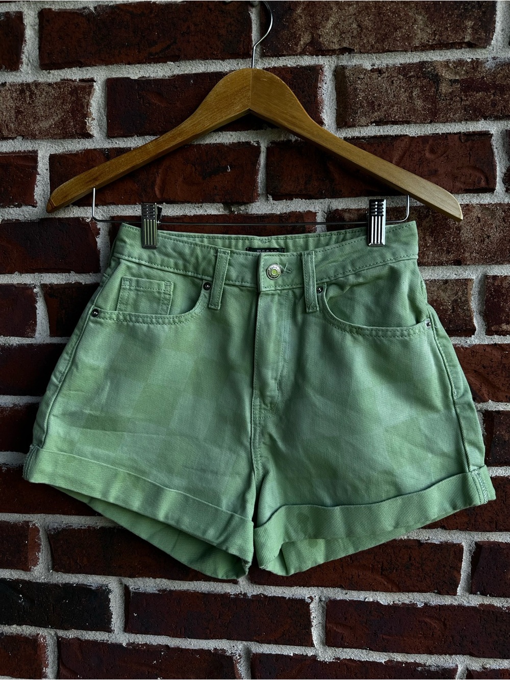 wild fable Mint Green High-Rise Jean Shorts